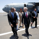 U.S. Defense Secretary James Mattis is greeted by Djibouti's Minister of Defense Ali Hasan Bahdon as he arrives at Djibouti-Ambouli International Airport in Ambouli, Djibouti April 23, 2017.
